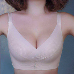 Women Sexy Push Up Lingerie Wire Free Bras Wide Straps Underwear