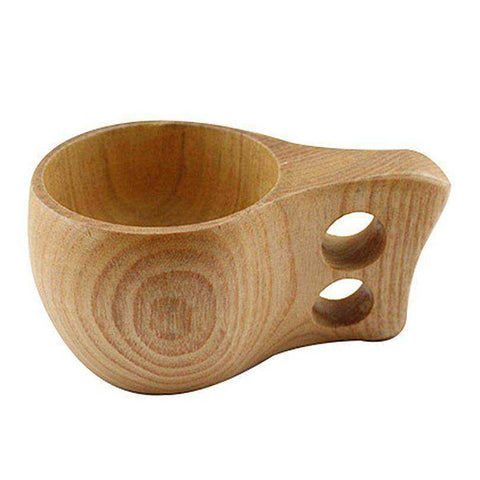 Image of Aesthetic Portable Reusable Handmade Natural Spruce Wooden Cup