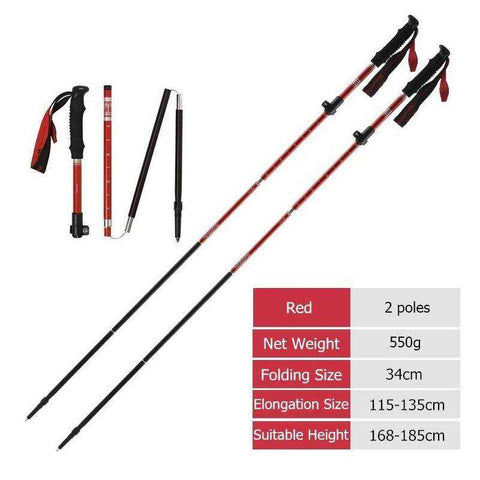 Image of Collapsible Hiking Trekking Poles Folding Stick