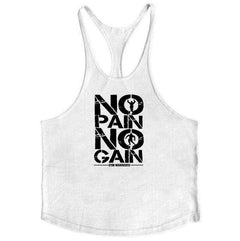No Pain No Gain Aesthetic Bodybuilding Stringer Tank Top