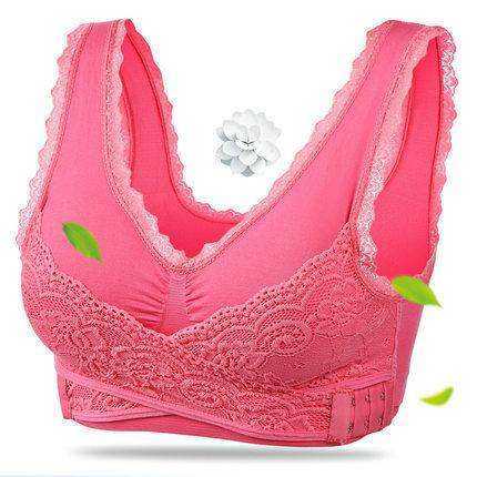 Image of Wome Padded Lace Vest Seamless Sports Push Up Bra