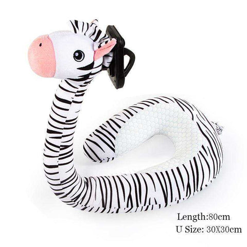 Image of 2 In 1 Hands Free Neck Pillow U Shaped Animal Phone Holder
