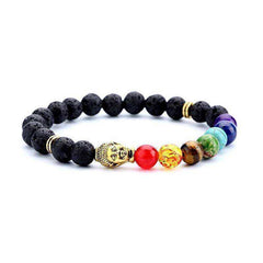 7 Chakra Awakening Healing Lavastone Crystal Bracelet