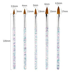 Aesthetic Nail Art Crystal Brush UV Gel Builder