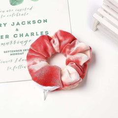 New Velvet Tencel Zipper Pocket Hairband Elastic  Accessories