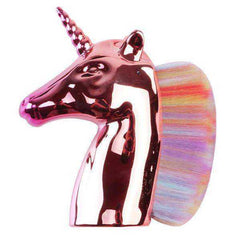 Unique Unicorn Rainbow Synthetic Hair Powder Blush Aesthetic Makeup Brushes