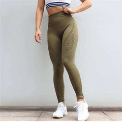 Seamless Mesh Flex Tummy High Waist Push Up Leggings