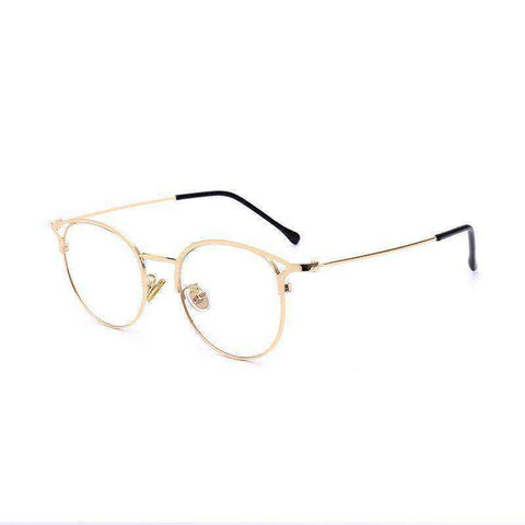 Image of Anti-Radiation Blue Light Round Cat Eyes Eyeglasses