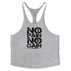 No Pain No Gain Aesthetic Bodybuilding Stringer Tank Top