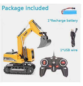 2.4Ghz 6 Channel 1:24 RC Alloy and plastic Excavator Engineering toy For kids