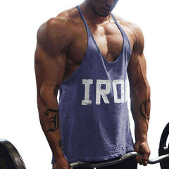 Men's Athletic Printed Gym Workout Bodybuilding Tank Tops Stringer