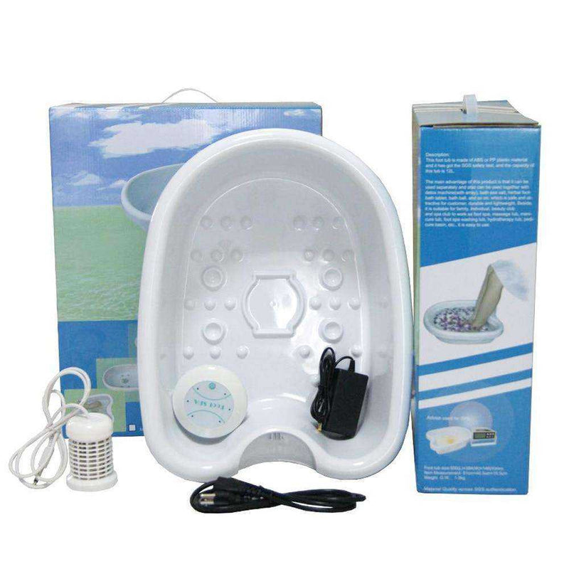 New Aqua Foot Spa Detox Machine Ion Heavy Metal Portable Bubble Cleanse Kit