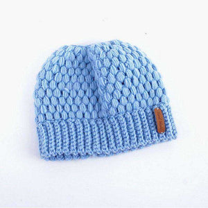 Winter Knitted Women's Ponytail Hats