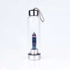 Direct Drinking Natural Glass 500ML Crystal Healing Bottle