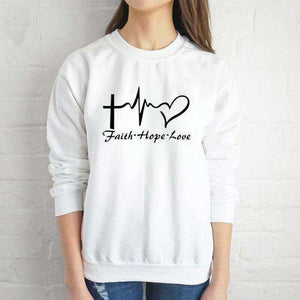 Faith Hope & Love Letter Christian Sweatshirt