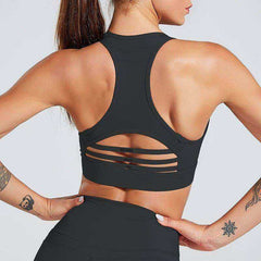 Women Fashion Bra Patchwork Strapless Tank Top w/ Sexy Mesh Fitness Short Top