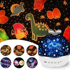 Aesthetic 2 in 1 6 Films Star Night Light 360 Degree Projector