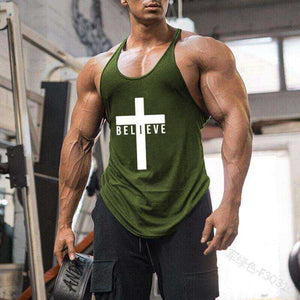 Men's Bodybuilding Tank Tops Gym Sleeveless Vest Shirts Plus Size