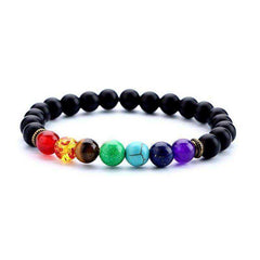 7 Chakra Awakening Healing Lavastone Crystal Bracelet