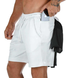 Mens Gyms Fitness Loose Breathable Quick-dry Cool Short