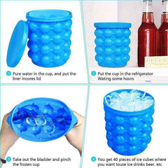Portable Space Saving Ice Cube Maker Tray Cylinder