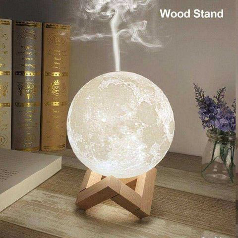 Image of Ultrasonic Moon Air Humidifier with LED Night Lamp
