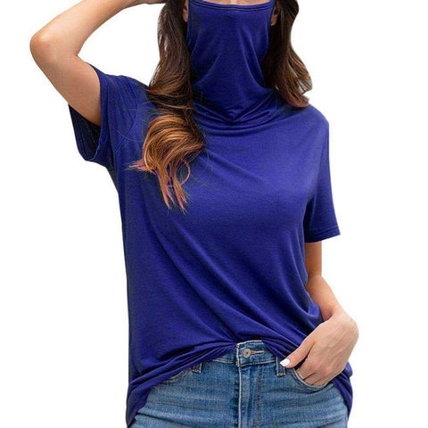 Image of Turtleneck Short Sleeve T-Shirt