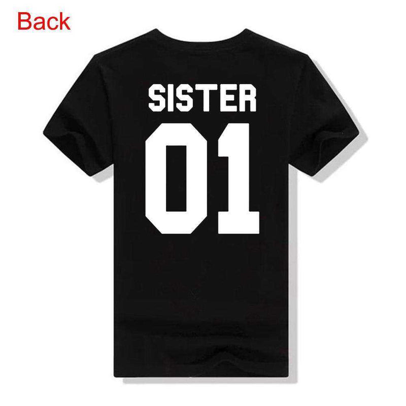 Fashion Sister 01 02 Best Friends T Shirts Aesthetic Harajuku Tops