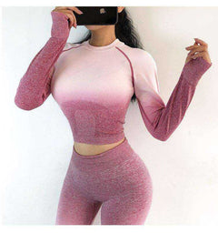 Long Sleeved Yoga Crop Top