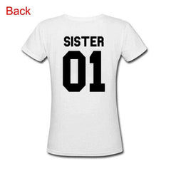 Fashion Sister 01 02 Best Friends T Shirts Aesthetic Harajuku Tops