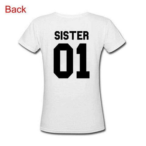 Image of Fashion Sister 01 02 Best Friends T Shirts Aesthetic Harajuku Tops
