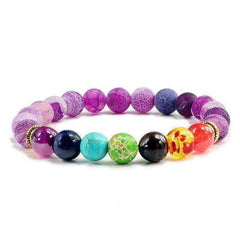 Natural Stone Tiger Eye 7 Chakra Bracelets