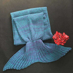 Soft All Seasons Knitted Mermaid Tail Blanket