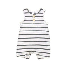 Summer Newborn Infant Baby Boy Girl Sleeveless Striped Romper Clothes