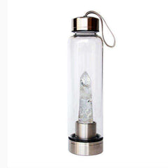 Direct Drinking Natural Glass 500ML Crystal Healing Bottle