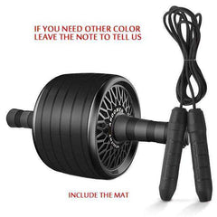 2 in 1 Ab Roller&Jump Rope No Noise for Arm Waist Leg Exercise Gym Fitness Equipment