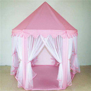 Pink Portable Play Tent Princess Castle For Children