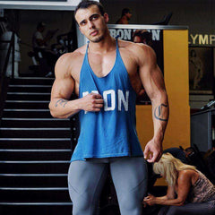 Men's Athletic Printed Gym Workout Bodybuilding Tank Tops Stringer