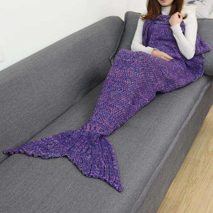 Soft All Seasons Knitted Mermaid Tail Blanket