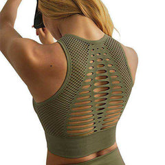 Aesthetic Mesh Sports Bra Tank Top For Women