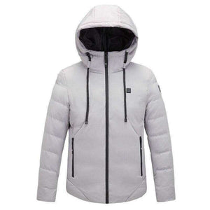 Unisex Winter Outdoor USB Infrared Heating Hooded Jacket