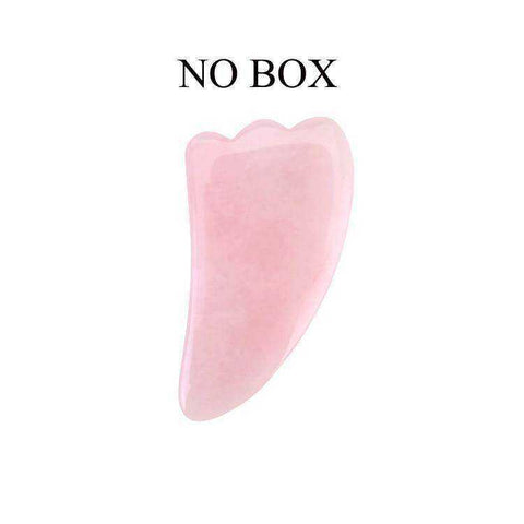 Image of Rose Quartz Slimming Face & Jade Facial Massage Roller Stone Skin Massage Set Box