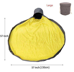 Kids Large Waterproof Play Mat Toy Clean-up Basket Storage