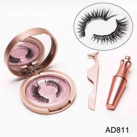 Image of 5 Magnetic Eyelashes Liquid Eyeliner Eyelash Curler Set