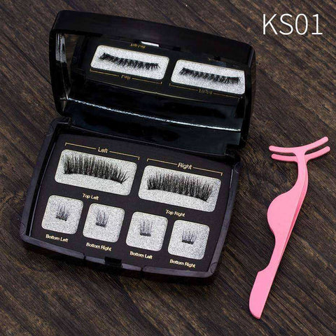 Image of 4 Pieces Comfortable Magnetic Natural False Eyelashes