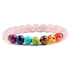 Natural Stone Tiger Eye 7 Chakra Bracelets