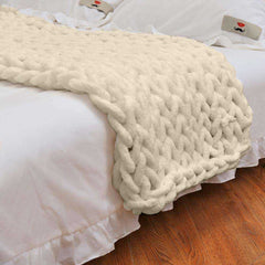 Super Soft Chunky Handmade Knitted Blanket