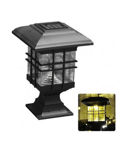 Waterproof Landscape Garden Outdoor Post Deck Cap Column Fence Solar LED Light Lamp