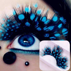 1 Pair Cosplay Feather False Eyelashes