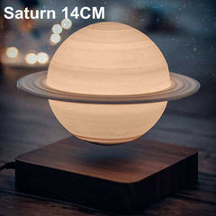 Creative 3D Magnetic Levitation Moon Saturn Night Light Rotating Led Lamp